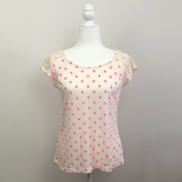 Merona Tops - Hot Pink Patterned Merona Tee
